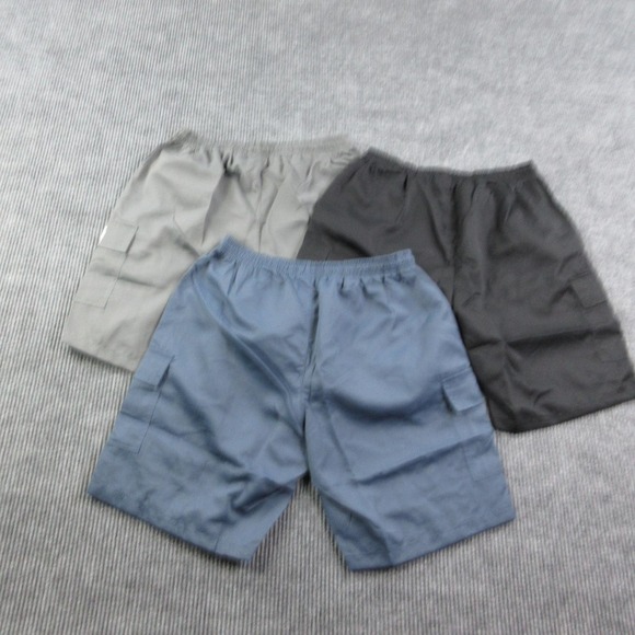 HKS By BORIS Other - HKS By BORIS Shorts Mens XL 3 Pack Blue Gray Black Cargo Drawstring 29x9* NWOT